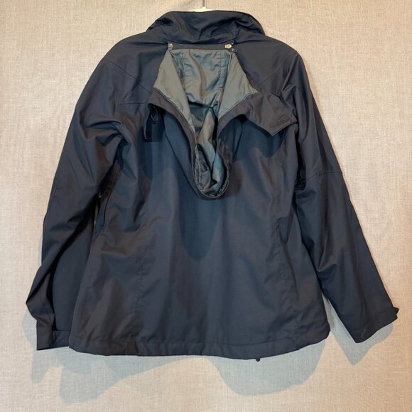 Eddie Bauer WeatherEdge Plus Waterproof Jacket PM Black Petite Medium Hiking - Picture 5 of 16